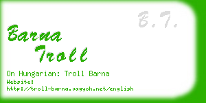 barna troll business card